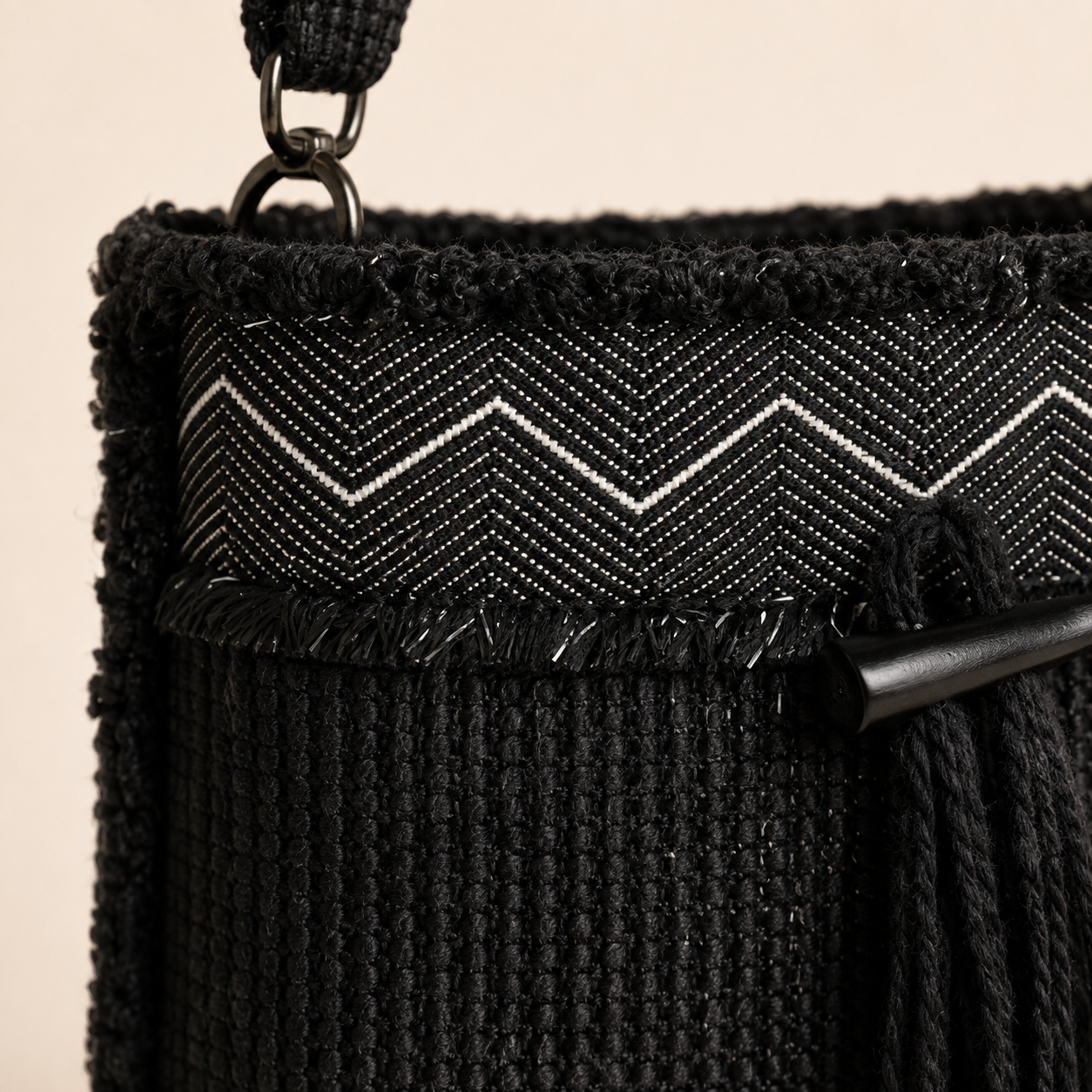 Loom Keeper Crossbody — Ink detail 5