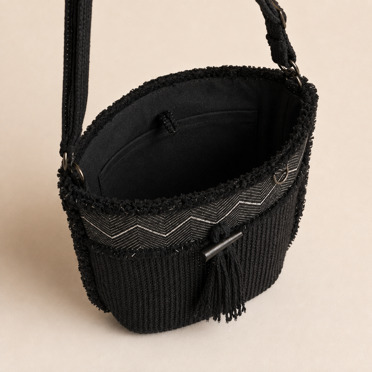 Loom Keeper Crossbody — Ink detail 4