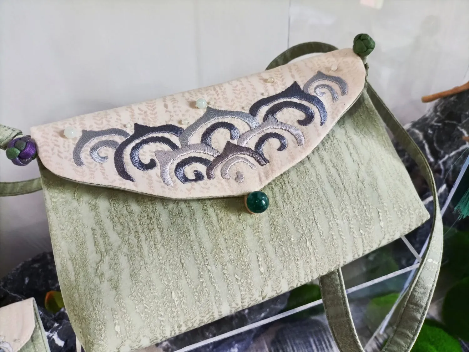 Silk Dragon Ripple Crossbody Bag_2 detail 1